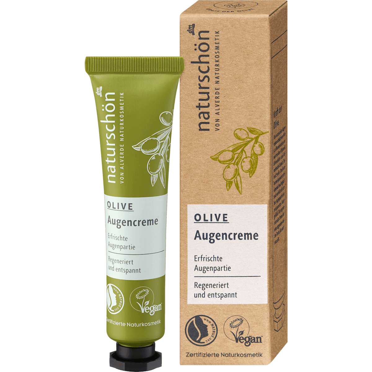 alverde Naturschön Crème contour des yeux 15 ml — produit allemand authentique au Maroc