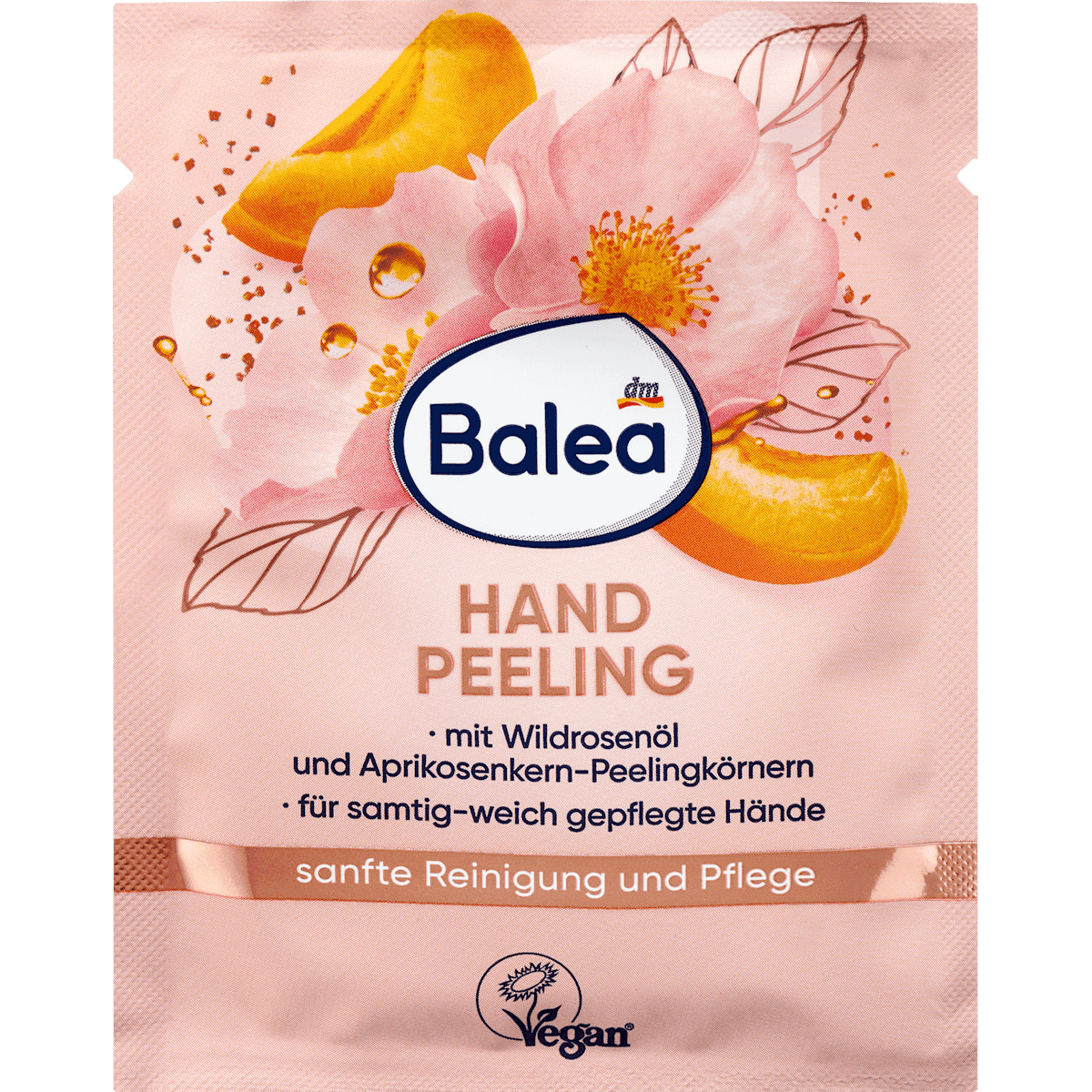 Balea gommage mains rose sauvage & abricot 15 ml — produit allemand authentique au Maroc