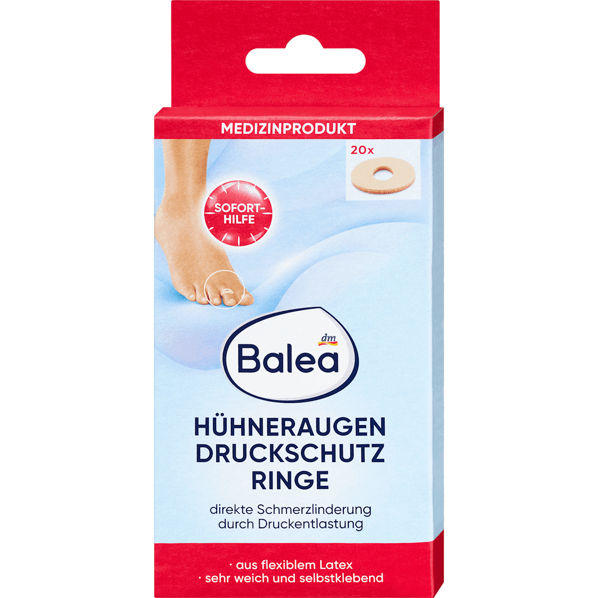 Balea Anneaux de protection cors aux pieds 20 pcs — produit allemand authentique au Maroc