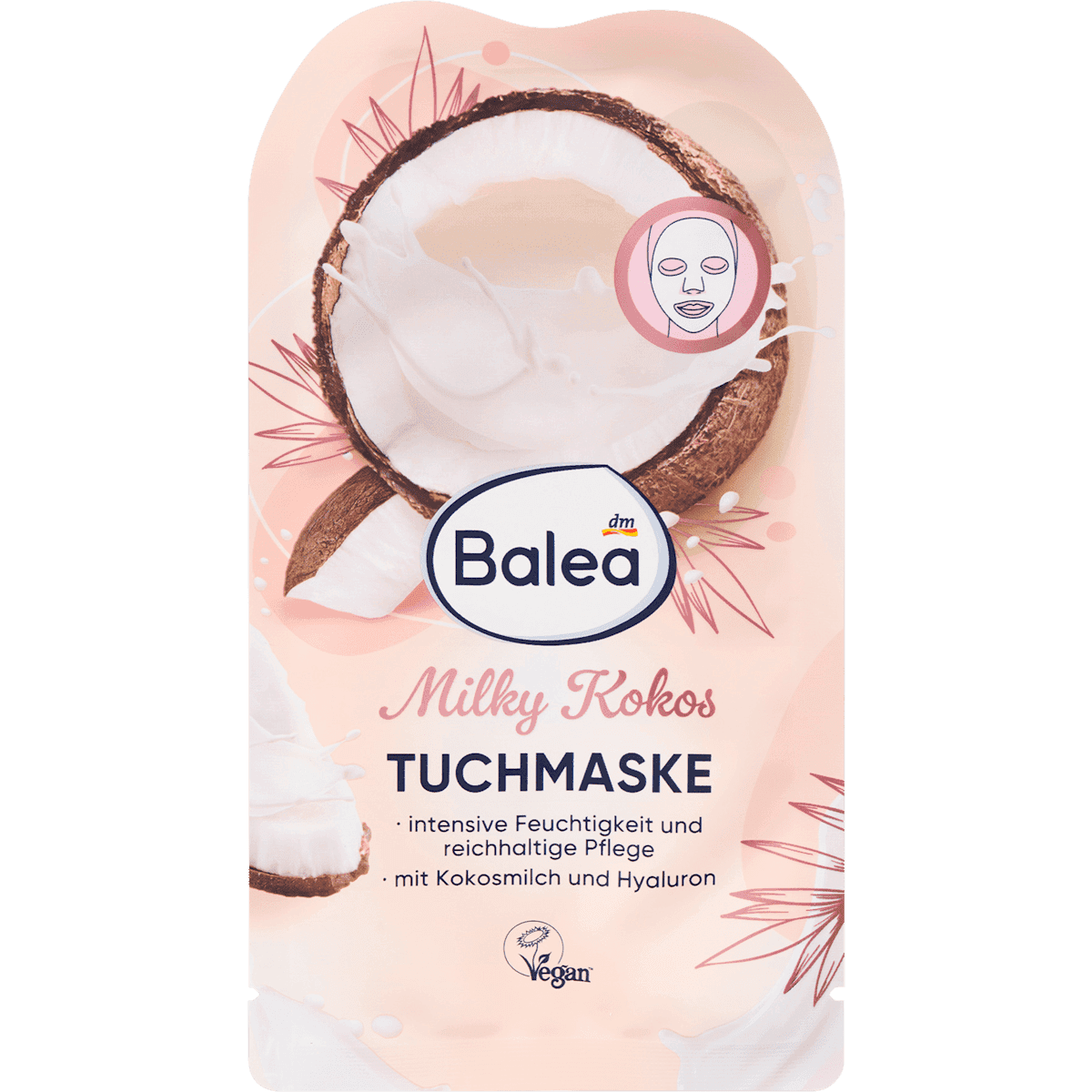 Balea Masque tissu Milky Coco 1 pc — produit allemand authentique au Maroc