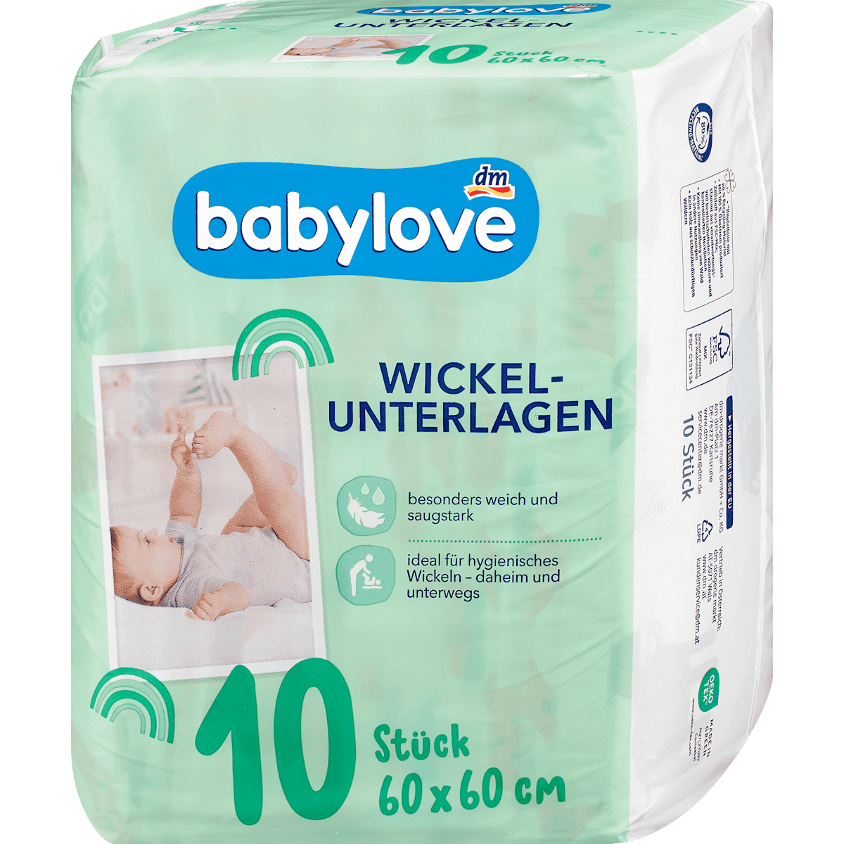 babylove Wickelunterlagen, 10 pièces — produit allemand authentique au Maroc