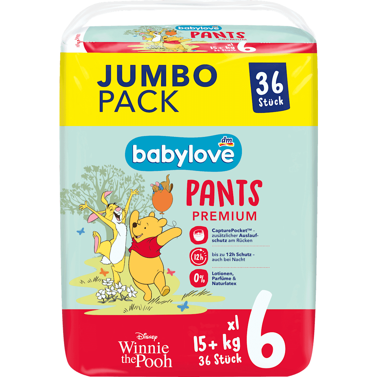 babylove Couches-culottes Premium T.6 XL (15+ kg) Jumbo Pack 36 pièces — produit allemand authentique au Maroc