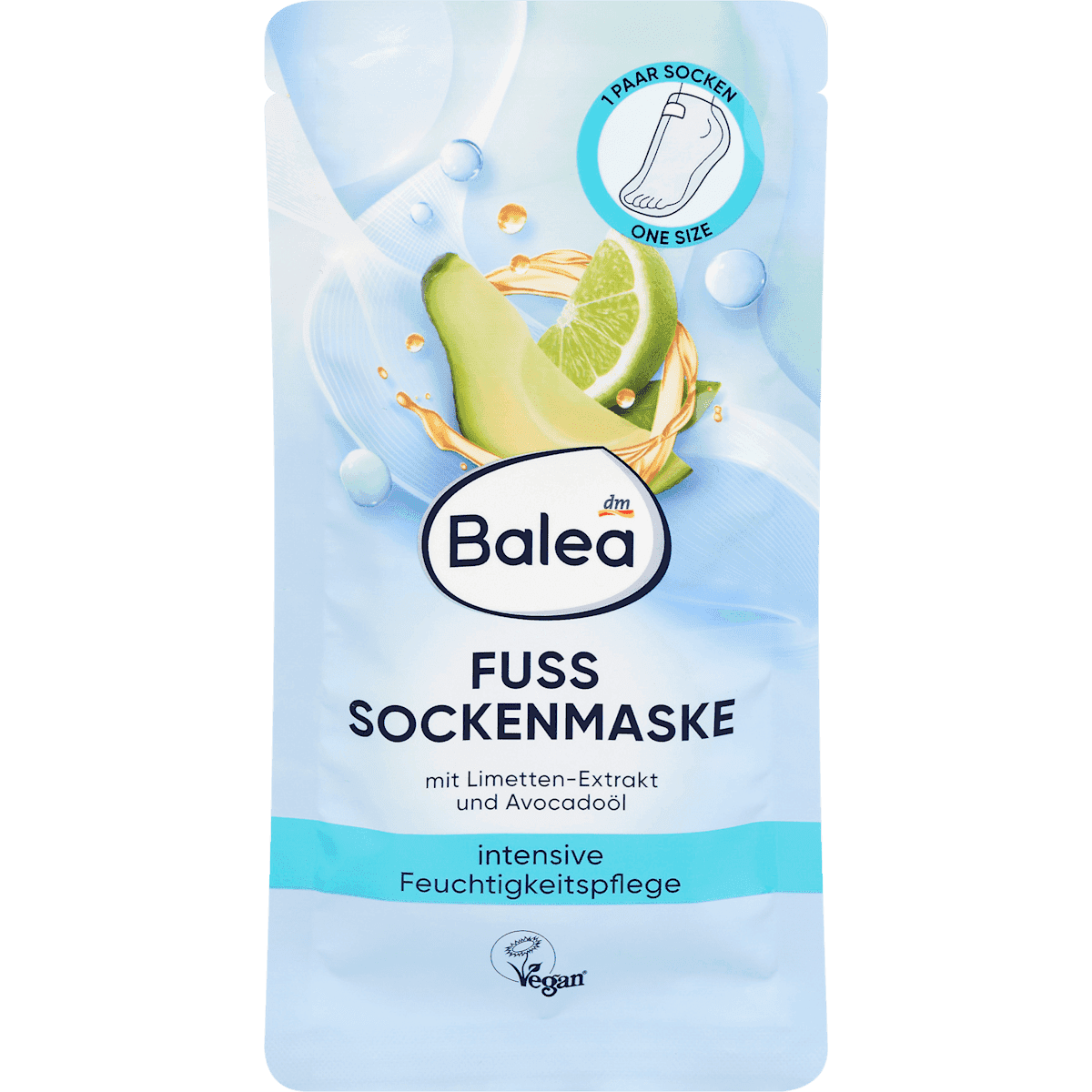Balea Masque pieds chaussettes hydratation intense (1 paire) 2 pcs — produit allemand authentique au Maroc