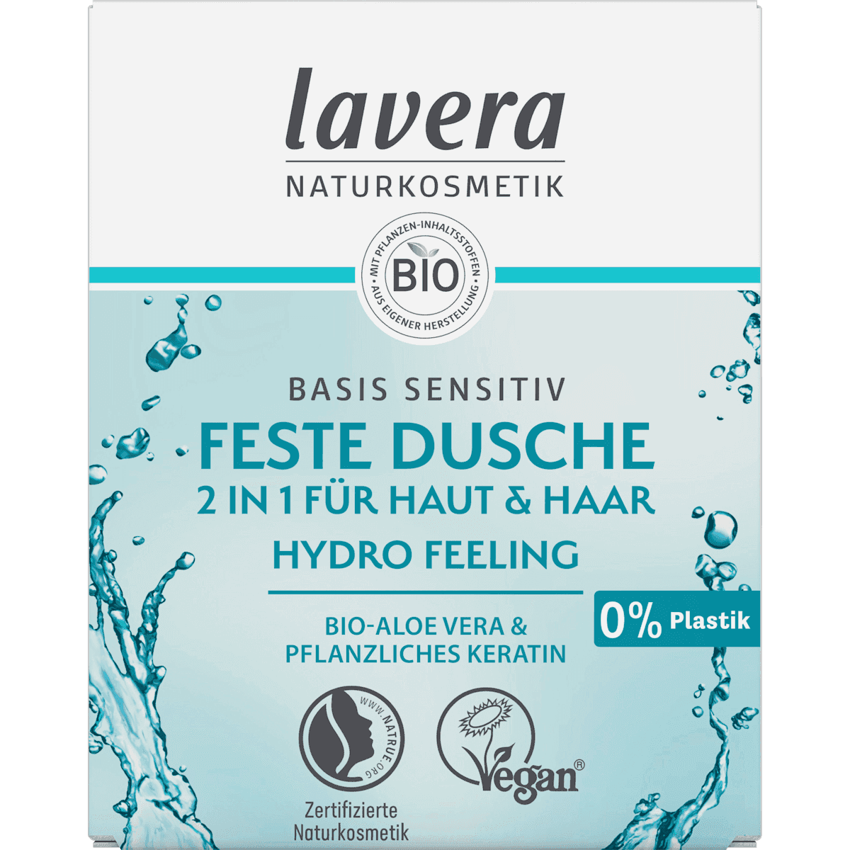 lavera NATURKOSMETIK Feste gel douche 2in1 Hydro Feeling, 50 g — منتج ألماني أصلي في المغرب
