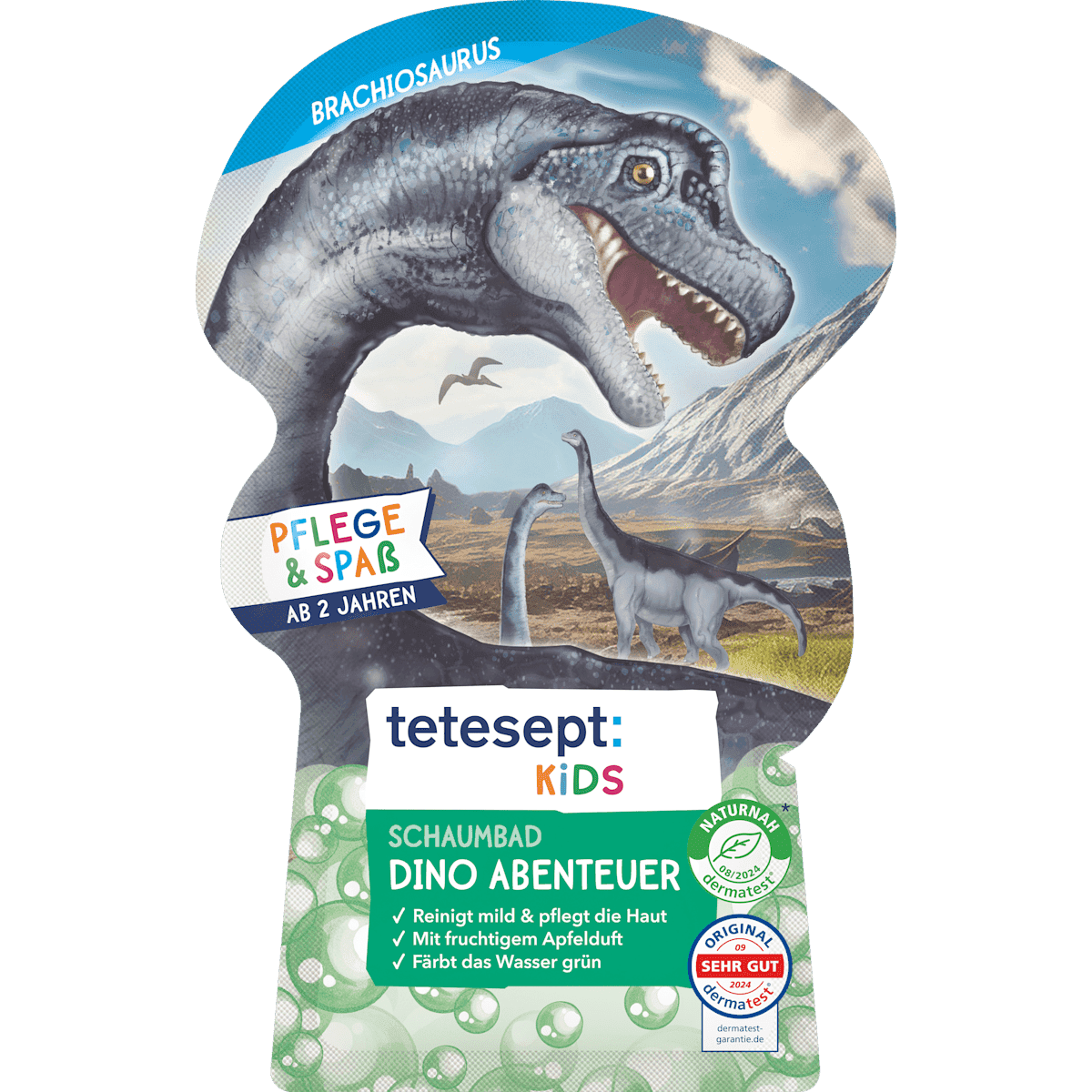tetesept KIDS Bain moussant Soin & Plaisir Dino Aventure, 40 ml — produit allemand authentique au Maroc