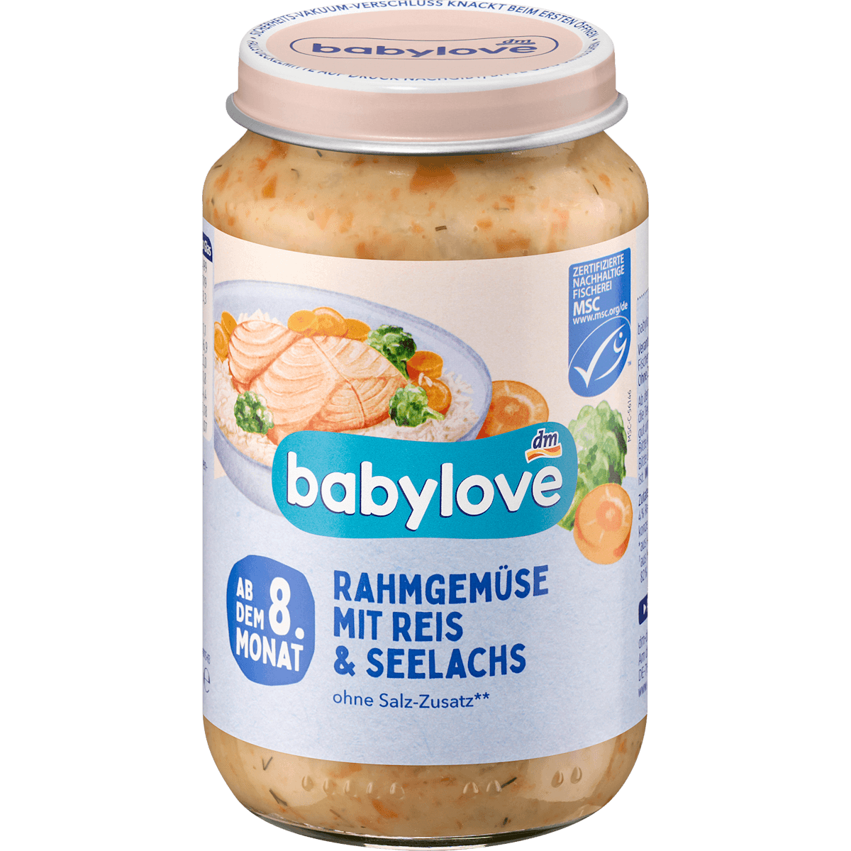 babylove Menu légumes à la crème avec riz et lieu noir dès le 8e mois, 220 g — produit allemand authentique au Maroc