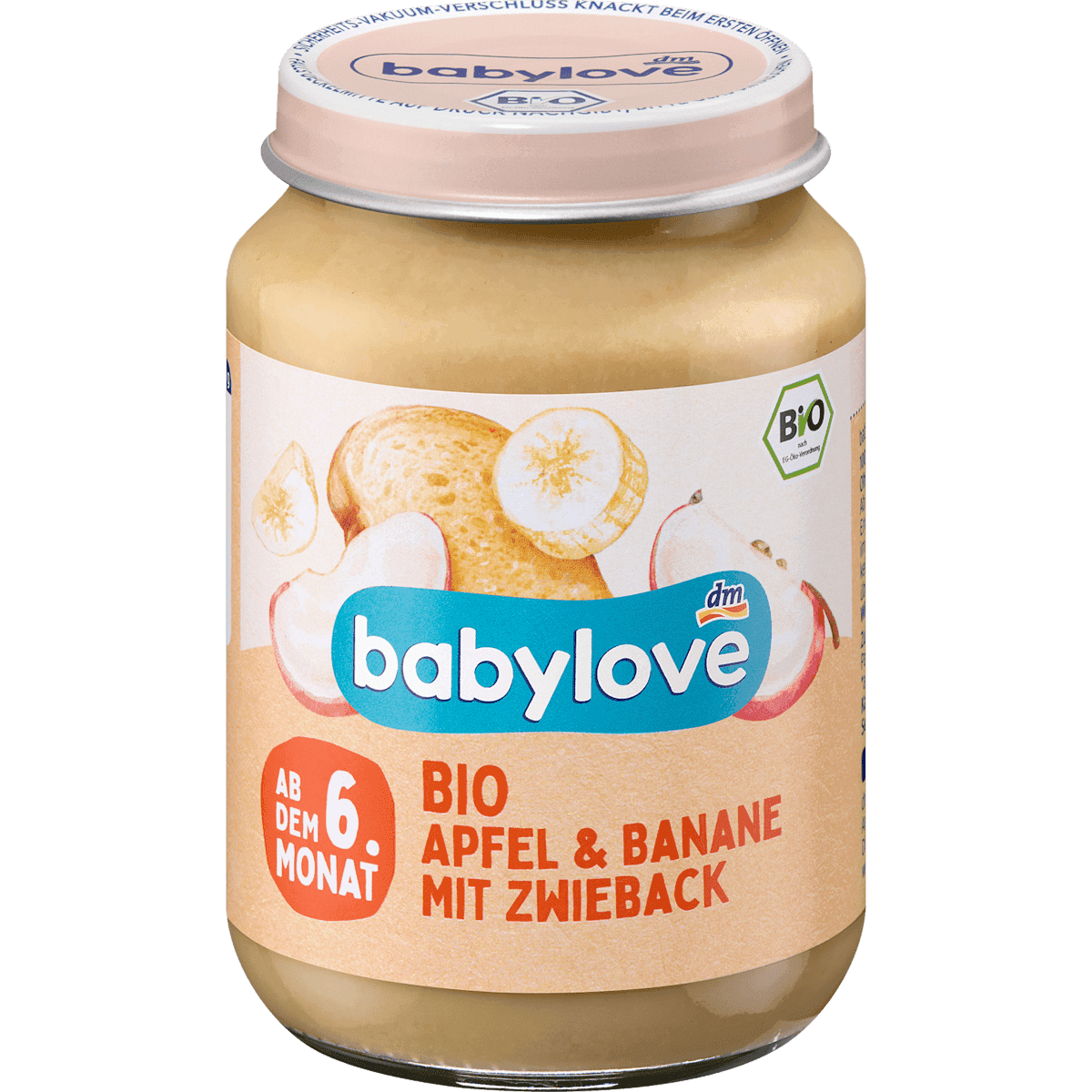 babylove fruits & céréales pomme avec biscotte dès le 6e mois, 190 g — produit allemand authentique au Maroc