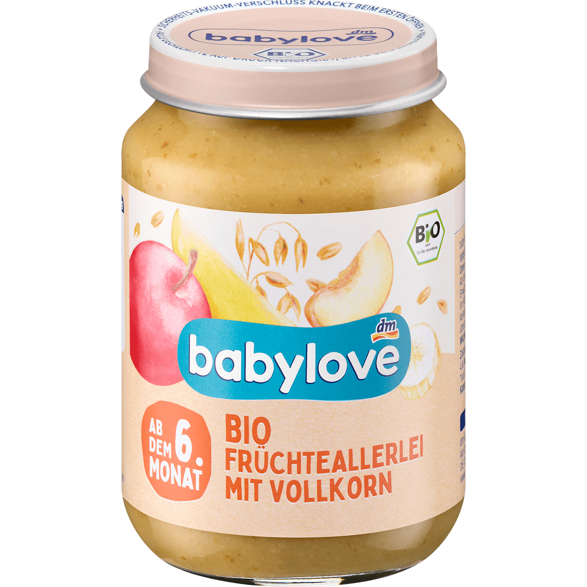 babylove Fruits & céréales mélange de fruits avec complet dès 6 mois, 190 g — produit allemand authentique au Maroc