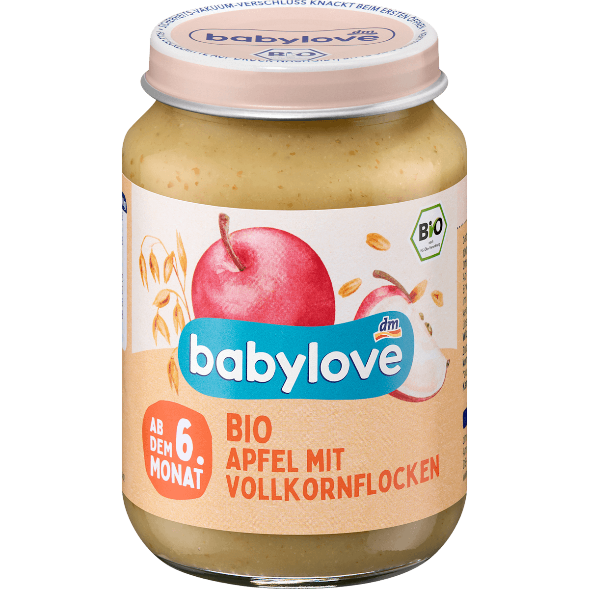 babylove fruit & cereals apple flocons complets from 6 months 190 g — authentic German product in Morocco