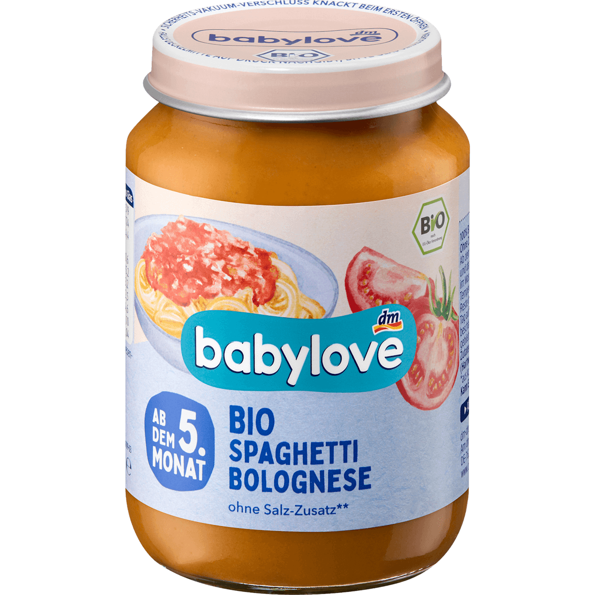 babylove Menu spaghetti bolognaise dès 5 mois, 190 g — produit allemand authentique au Maroc