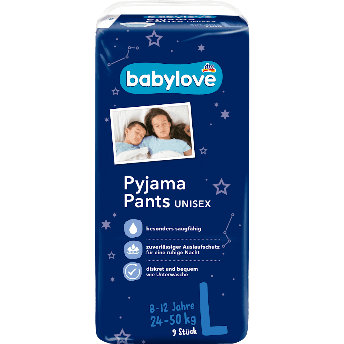 babylove Pyjama-Pants unisexe T. L 8-12 ans 24-50 kg 9 pièces — produit allemand authentique au Maroc