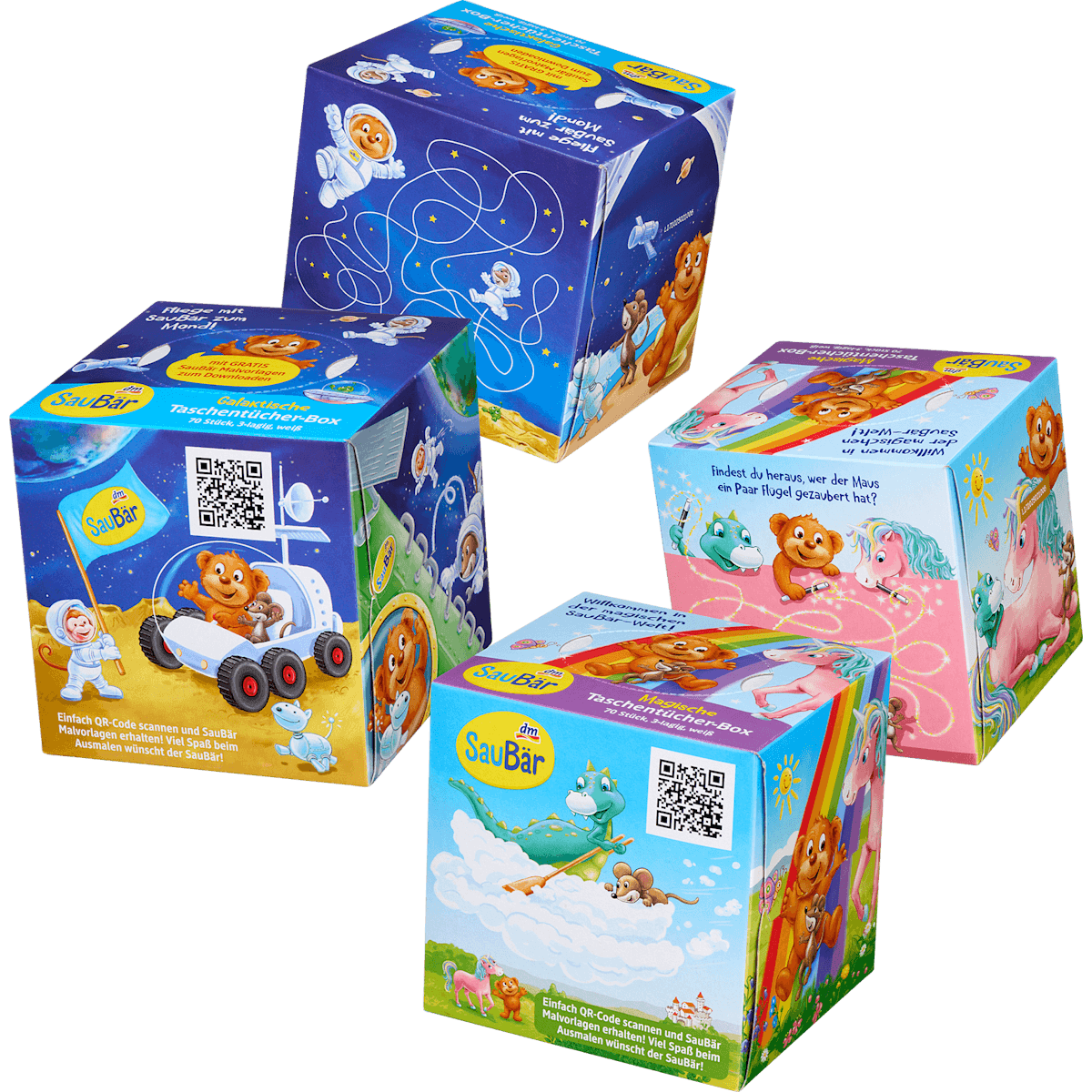 SauBär Tissues children box assortie 70 pcs — authentic German product in Morocco