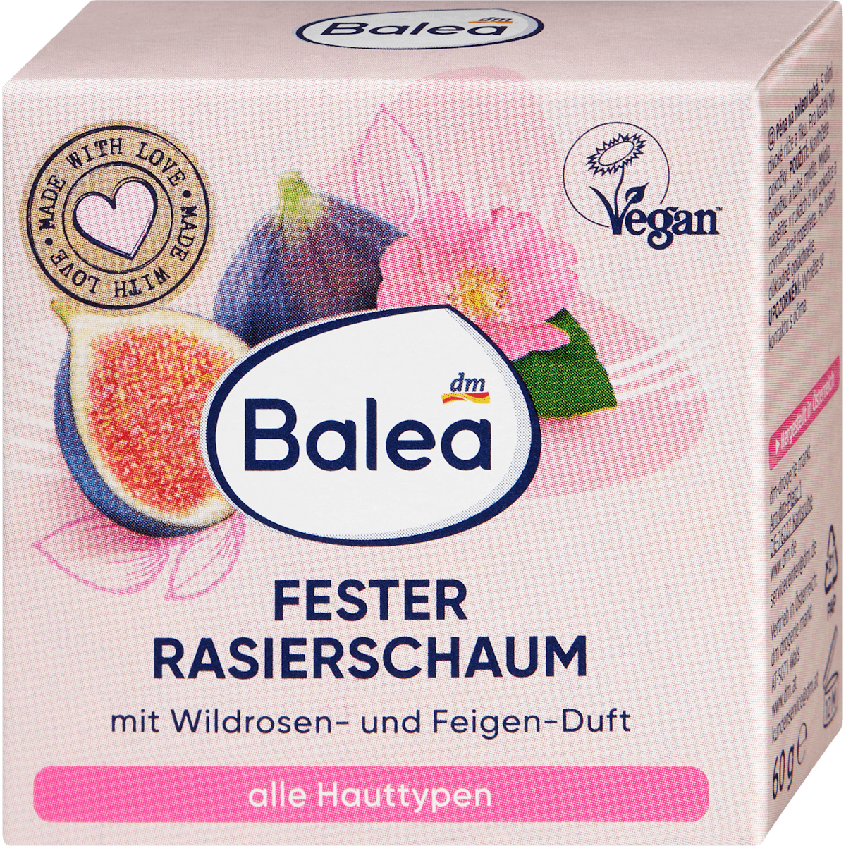 Balea Mousse à raser solide rose sauvage figue 60 g — produit allemand authentique au Maroc