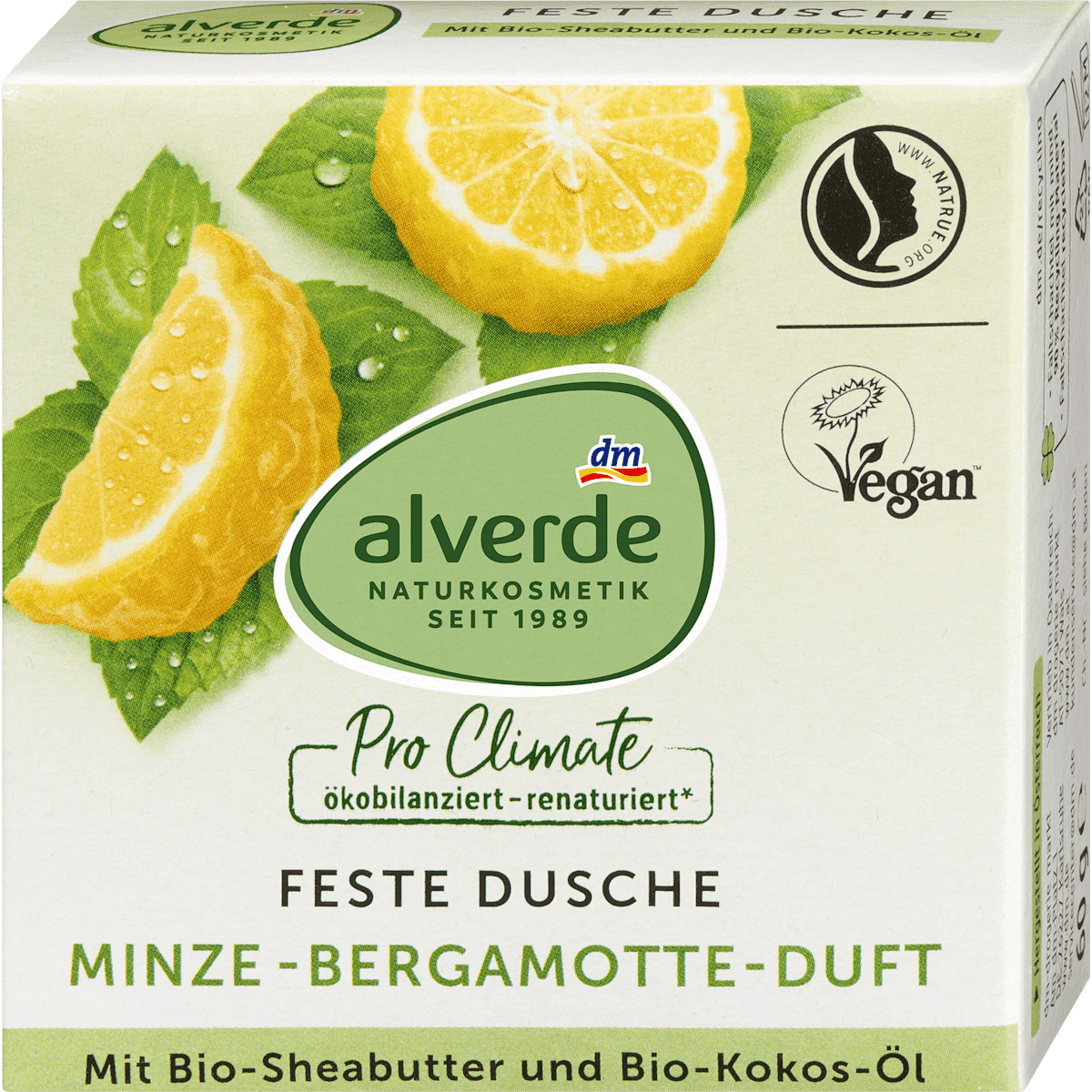 alverde NATURKOSMETIK Gel douche solide menthe bergamote 60 g — منتج ألماني أصلي في المغرب