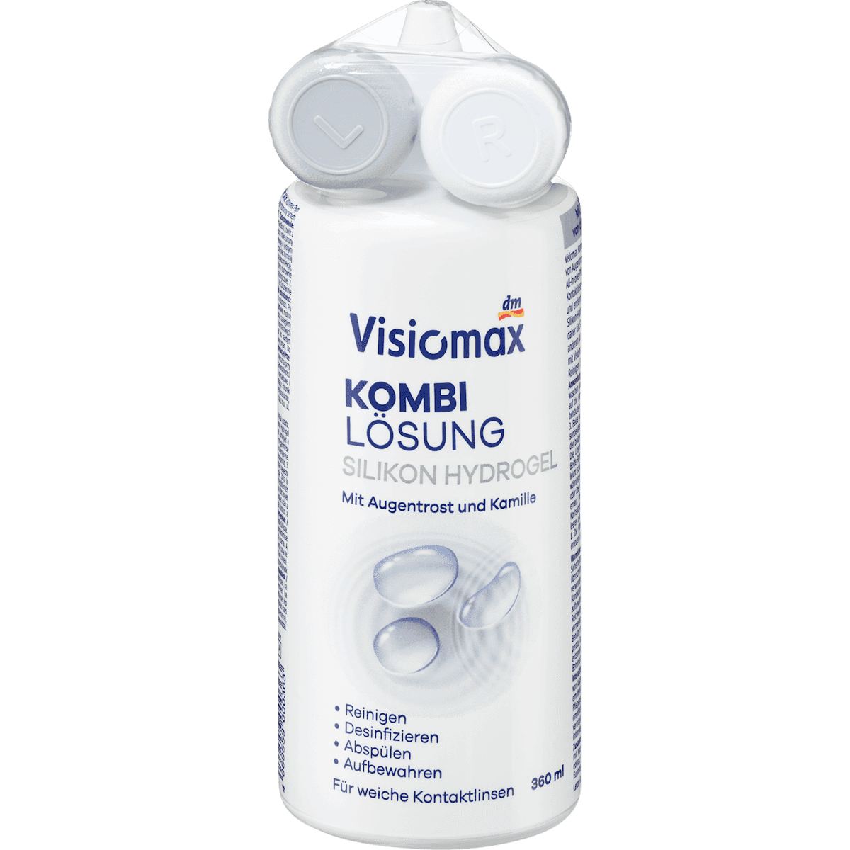 Visiomax Solution multifonction Silicone Hydrogel à l'euphraise et camomille 360 ml — produit allemand authentique au Maroc