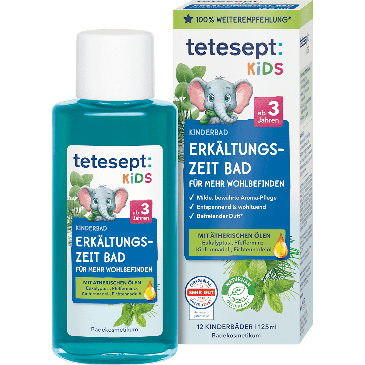 tetesept : KIDS Enfant Bain moussant saison froide Bad, 125 ml — produit allemand authentique au Maroc