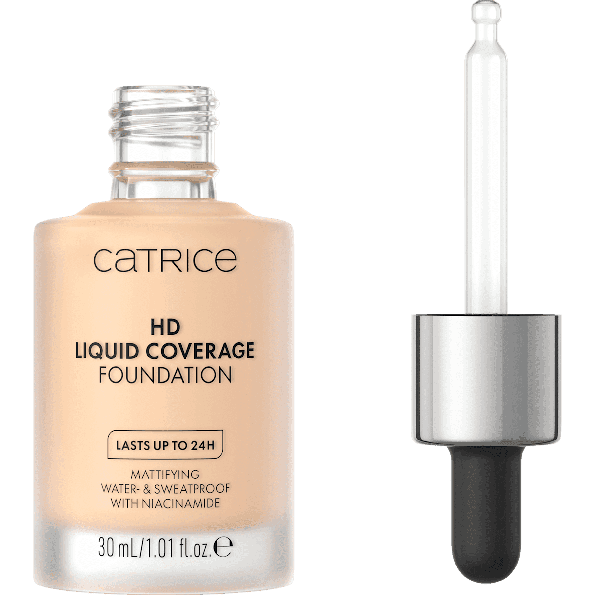 Catrice Fond de teint Liquid HD Coverage Waterproof 002 Porcelain Beige, 30 ml — منتج ألماني أصلي في المغرب