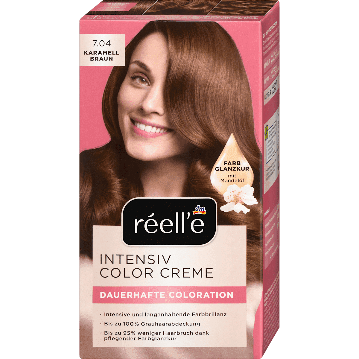 réell‘e Coloration permanente 7.04 Brun caramel, 1 pièce — منتج ألماني أصلي في المغرب