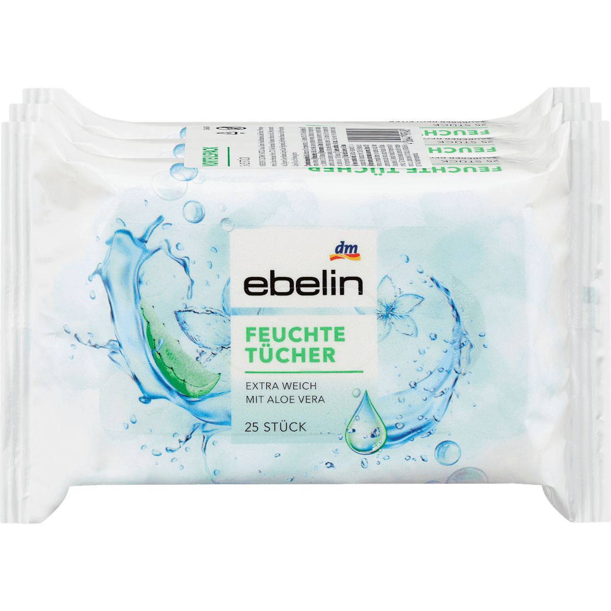 ebelin Lingettes humides (3x25) 75 pièces — produit allemand authentique au Maroc