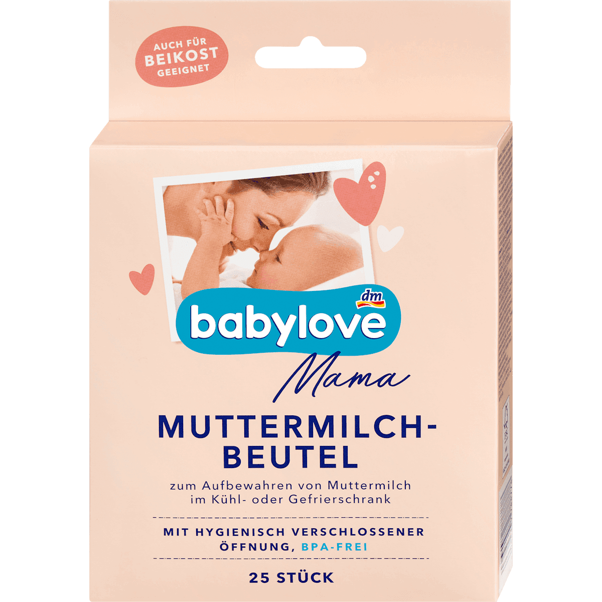 babylove Mama Sachets de conservation lait maternel, 25 pièces — produit allemand authentique au Maroc