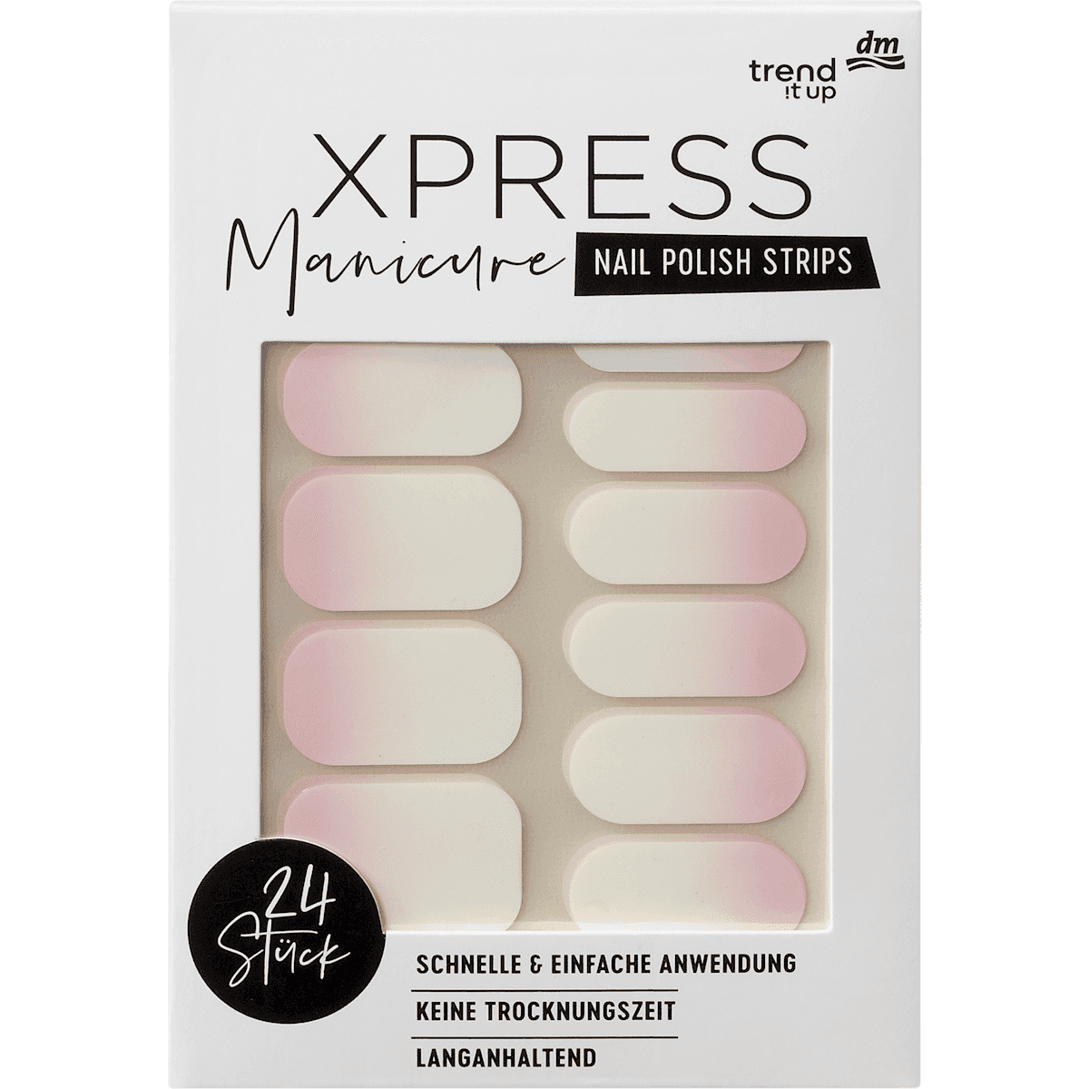 trend !t up stickers ongles XPRESS Manicure 021 Simple Favour 24 pièces — produit allemand authentique au Maroc