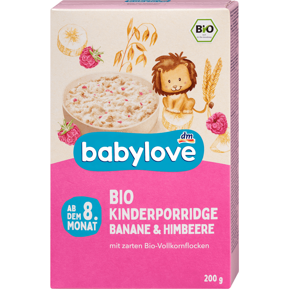 babylove porridge banane & framboise dès 8 mois 200 g — produit allemand authentique au Maroc