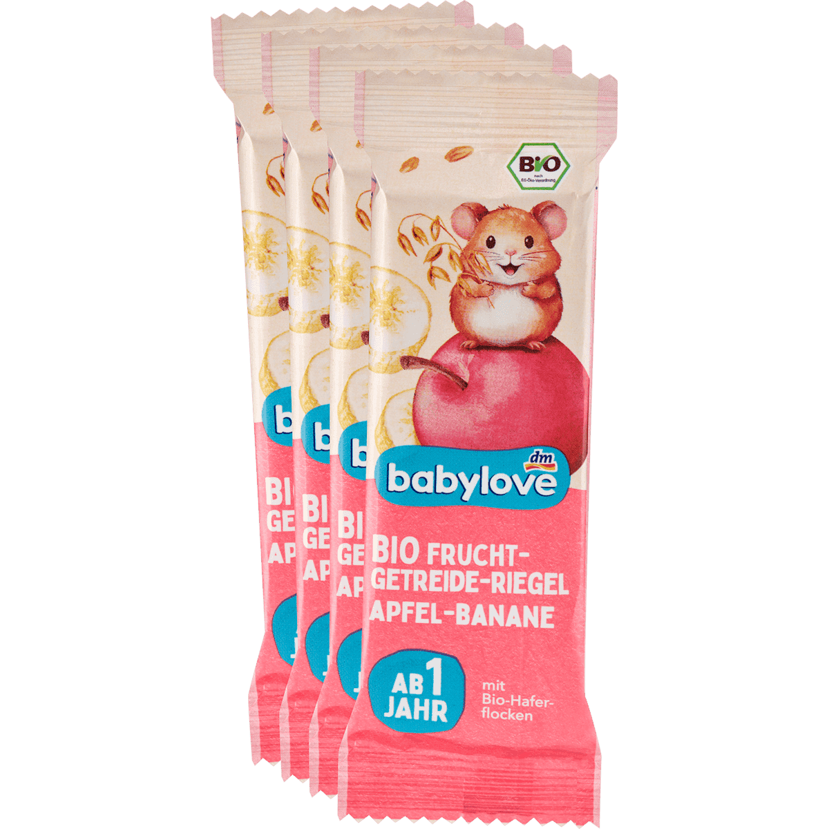 babylove Barres fruits et céréales pomme-Banane dès 1 an (4x25 g), 100 g — produit allemand authentique au Maroc