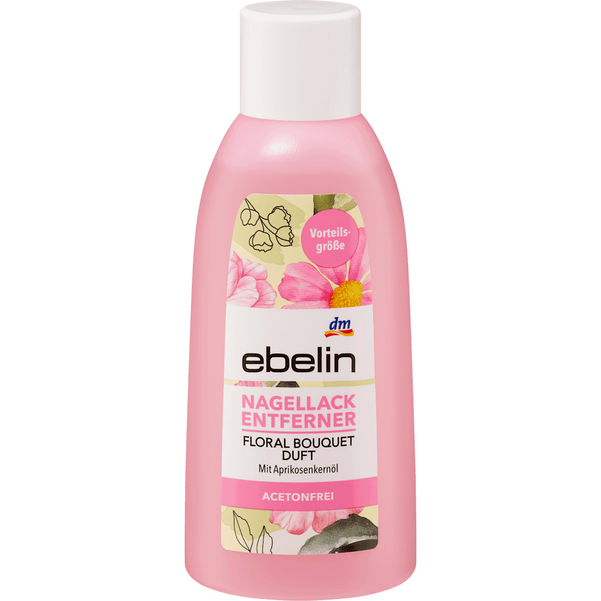 ebelin Dissolvant ongles Rose sans acétone 200 ml — produit allemand authentique au Maroc