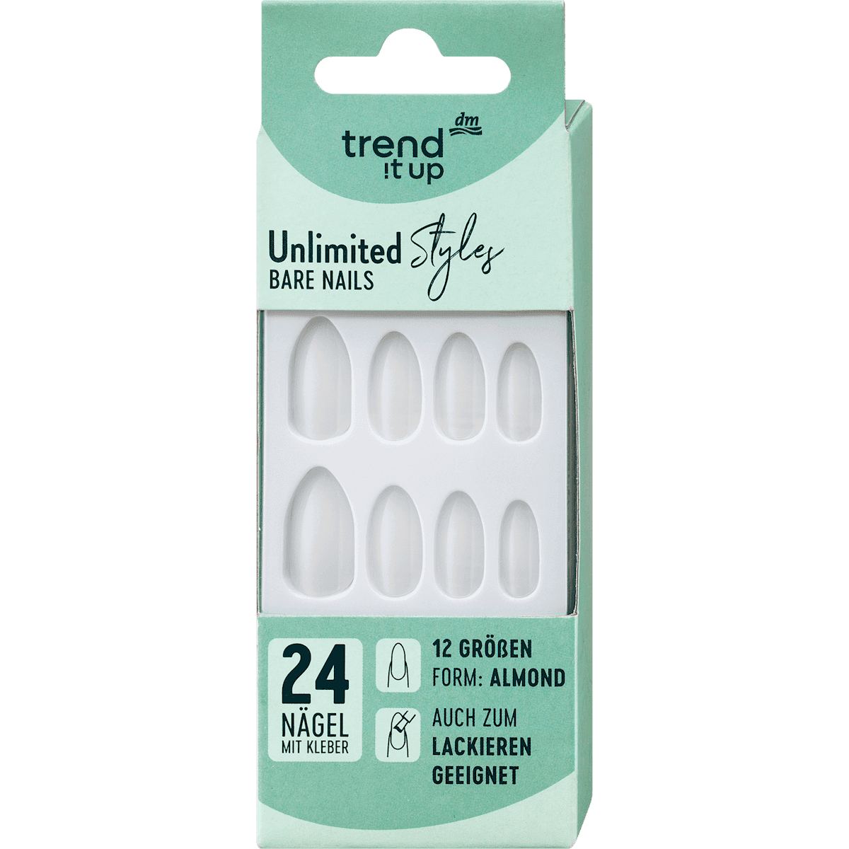 trend !t up Faux ongles Unlimited Style Bare 24 pièces — produit allemand authentique au Maroc