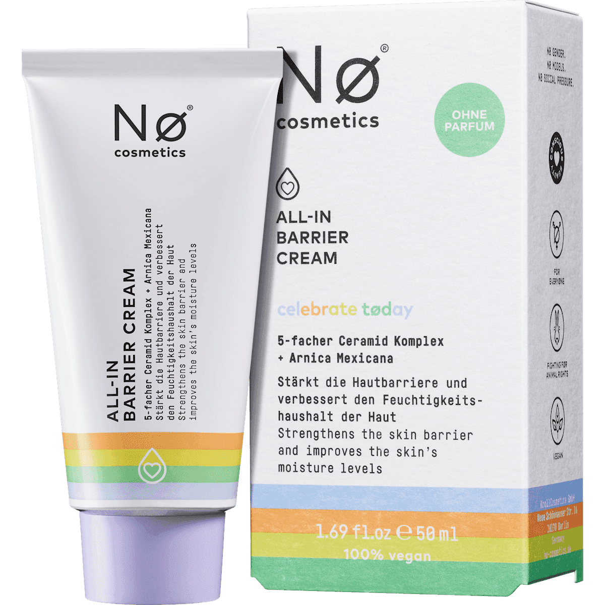 NØ cosmetics Crème visage All-In Barrier, 50 ml — produit allemand authentique au Maroc