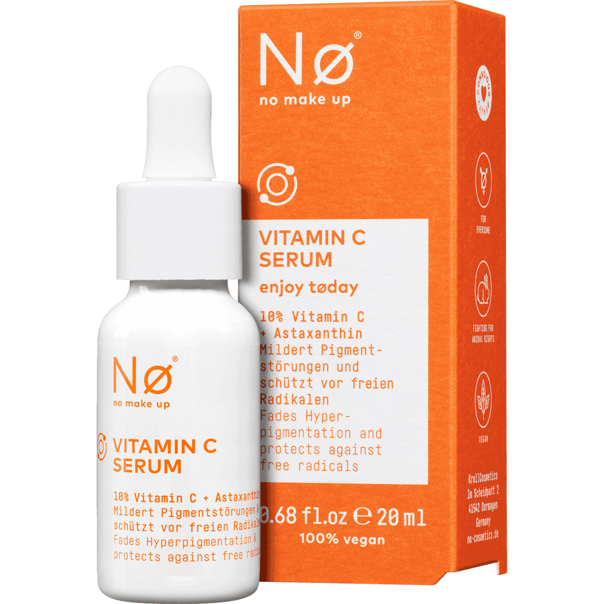 NØ cosmetics Serum Vitamine C, 20 ml — produit allemand authentique au Maroc