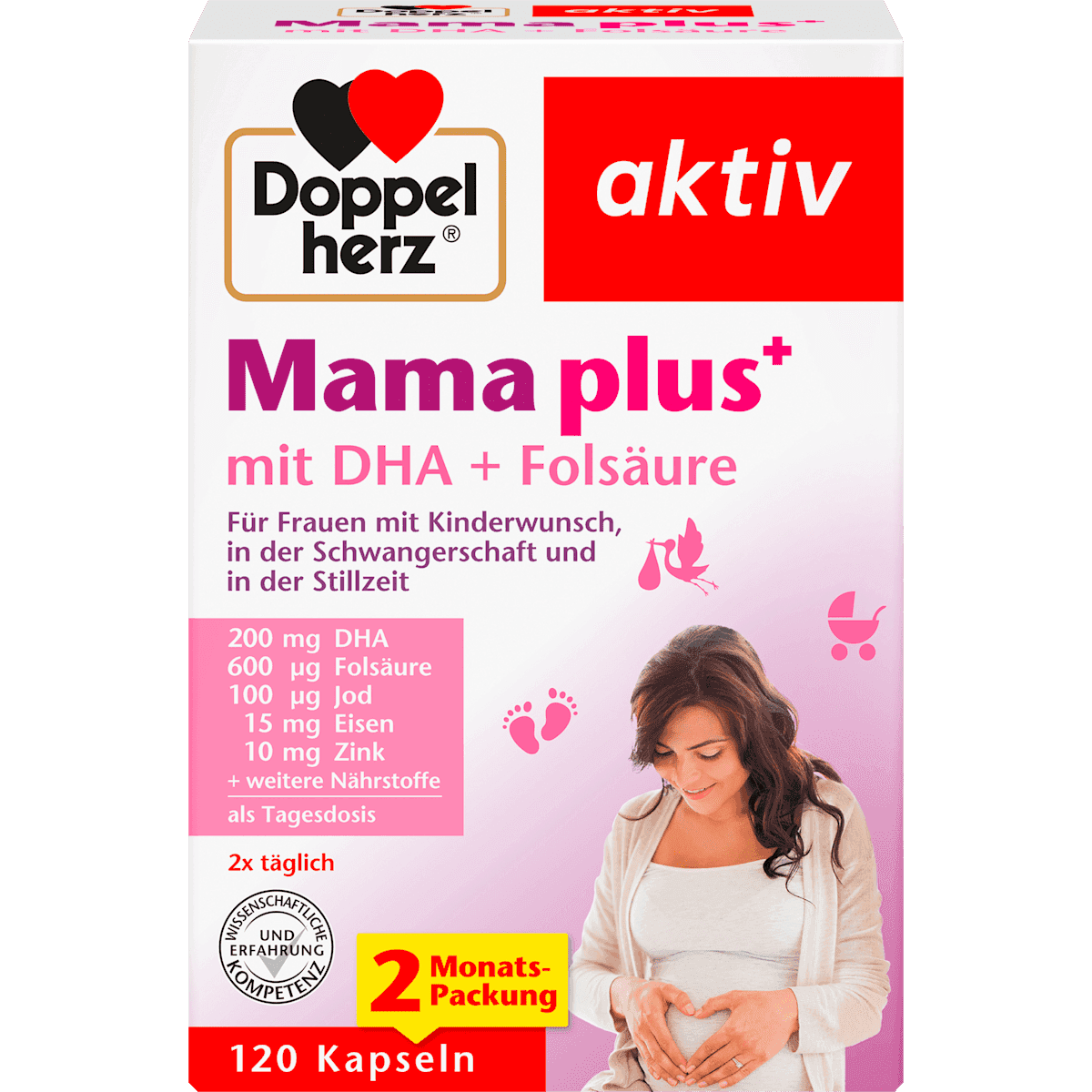 Doppelherz Mama plus gélules 120 pièces, 153,6 g — produit allemand authentique au Maroc