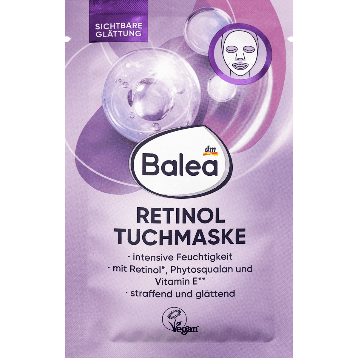 Balea Masque tissu Rétinol, 1 pièce — produit allemand authentique au Maroc