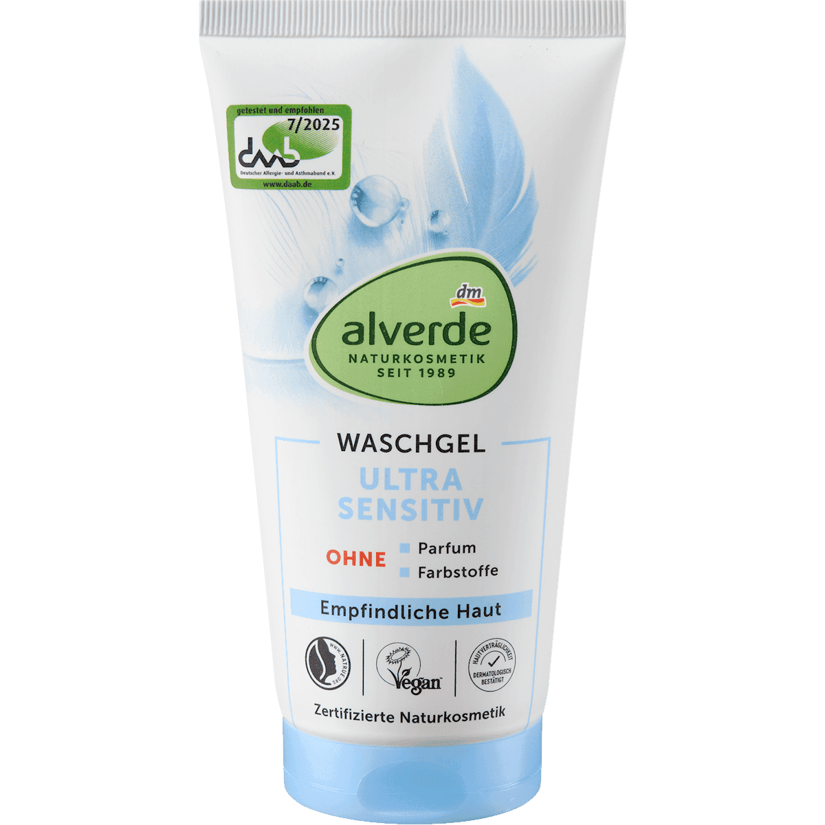 alverde NATURKOSMETIK Gel nettoyant Ultra Sensible 150 ml — produit allemand authentique au Maroc