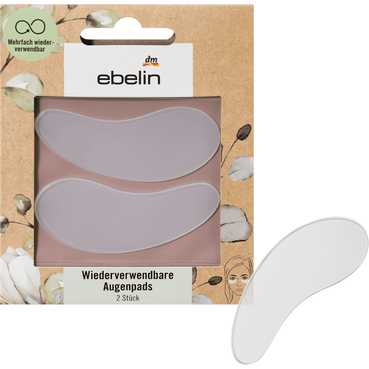 ebelin patchs yeux réutilisables 1 paire 2 pièces — produit allemand authentique au Maroc