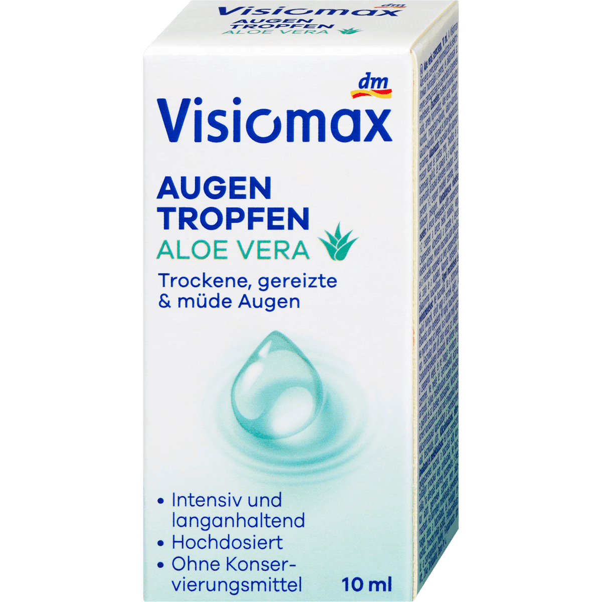 Visiomax Gouttes oculaires Aloe Vera, sans conservateurs, 10 ml — produit allemand authentique au Maroc