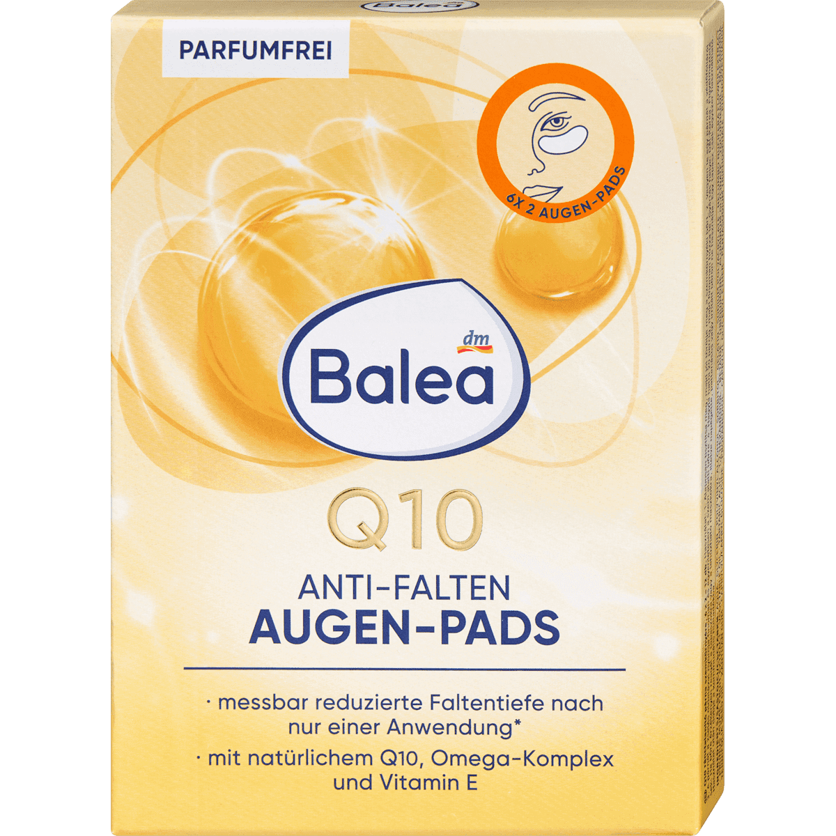 Balea Patchs anti-rides yeux Q10 12 pièces — produit allemand authentique au Maroc
