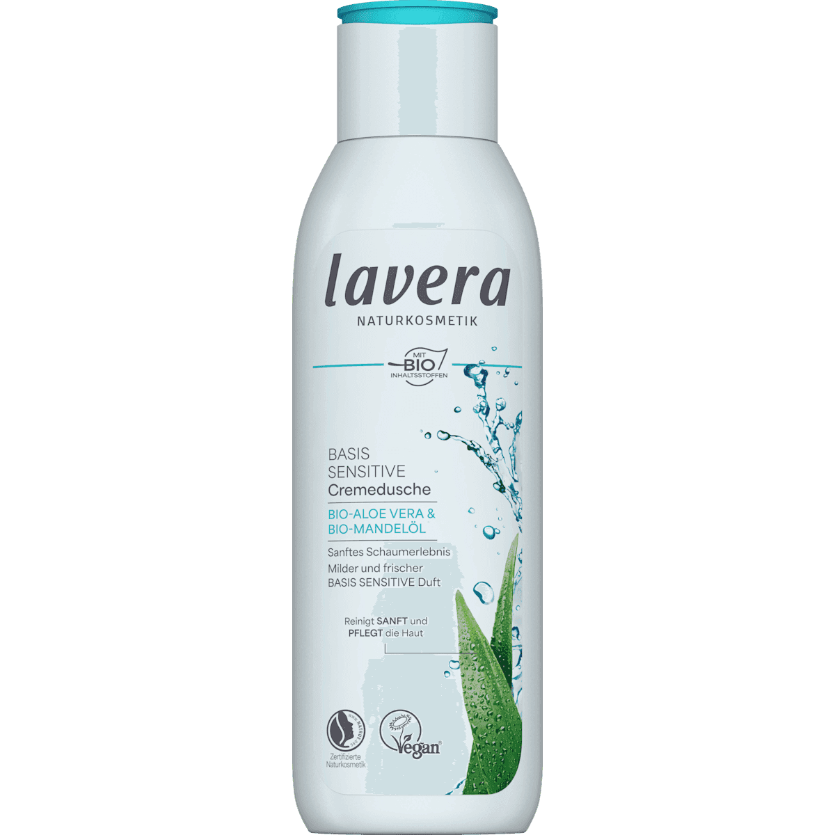 lavera NATURKOSMETIK Crème de douche Basis Sensitive aloe vera & huile d'amande, 250 ml — authentic German product in Morocco