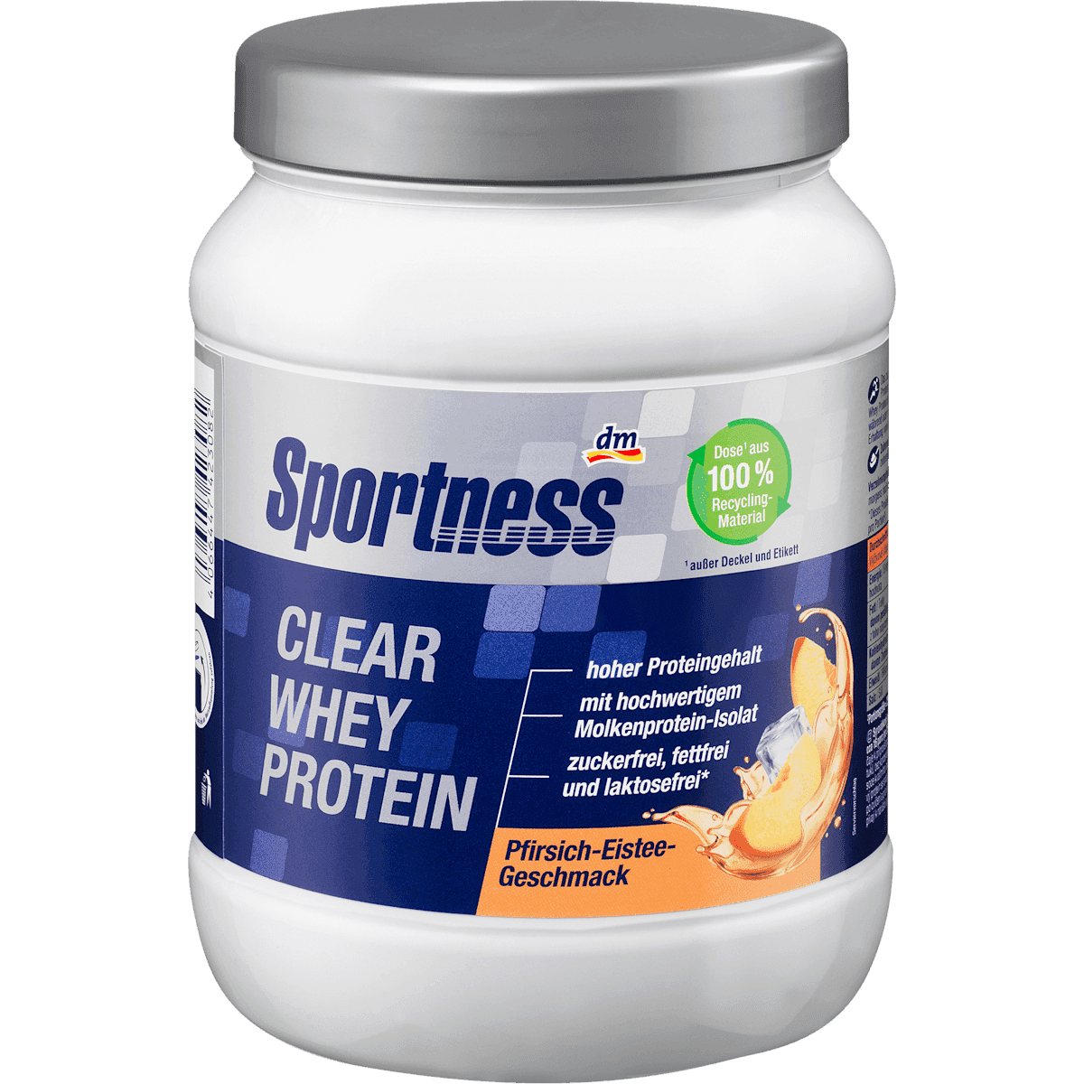 Sportness Poudre protéinée Clear Whey goût thé glacé pêche, 400 g — منتج ألماني أصلي في المغرب