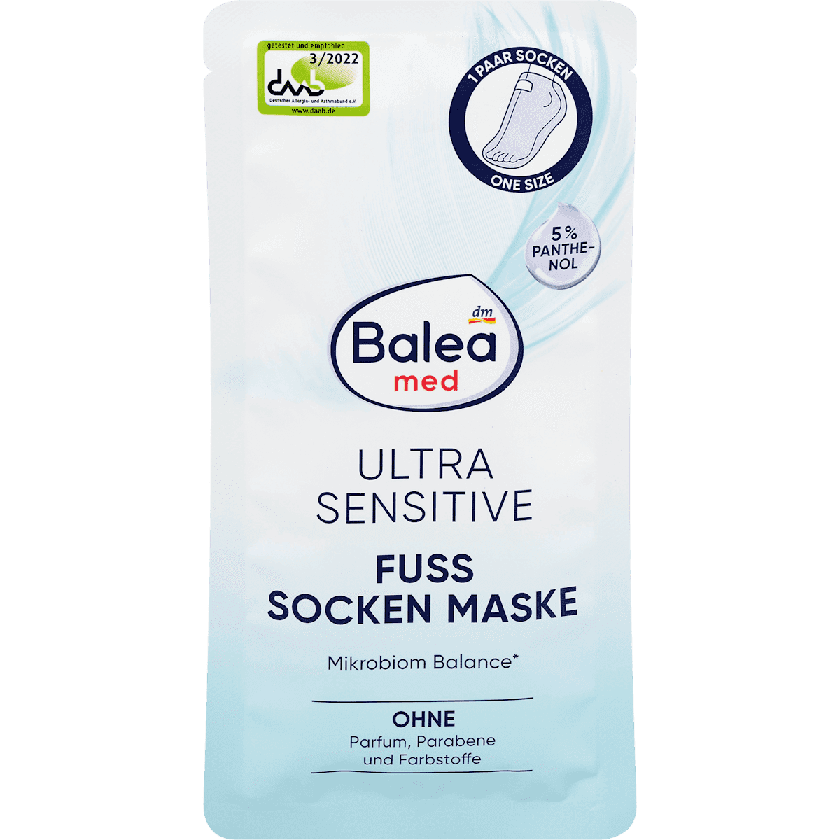 Balea med masque pieds chaussettes Ultra Sensitive 1 paire — produit allemand authentique au Maroc