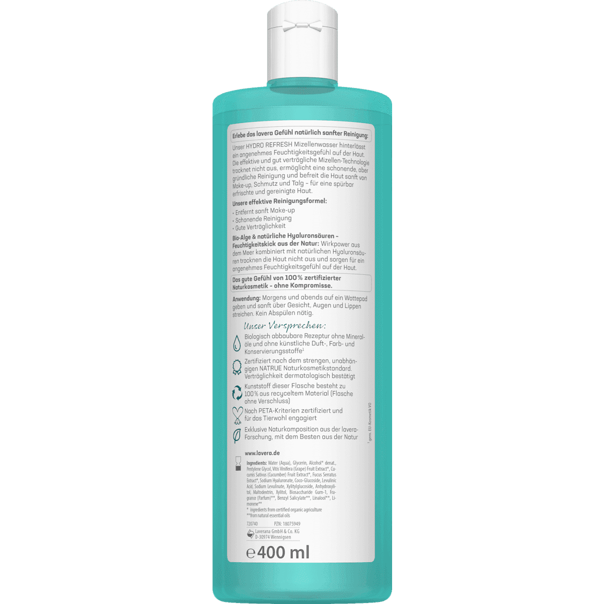 lavera NATURKOSMETIK Eau micellaire Hydro Refresh, 400 ml — منتج ألماني أصلي في المغرب