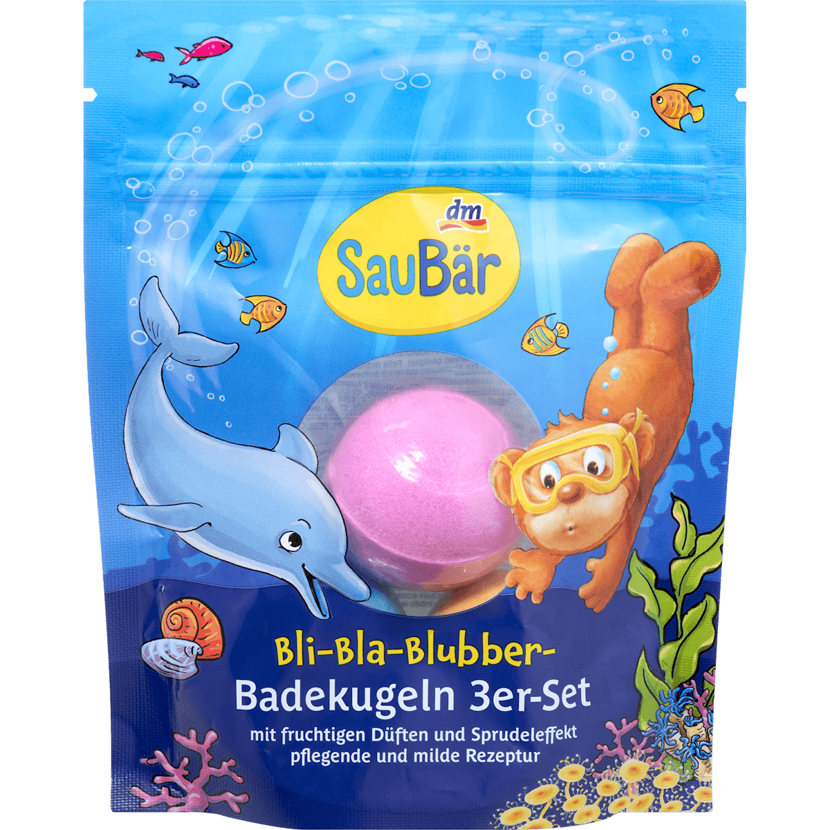 SauBär Boules de bain enfant Bli-Bla-Blubber, 3 pc — produit allemand authentique au Maroc