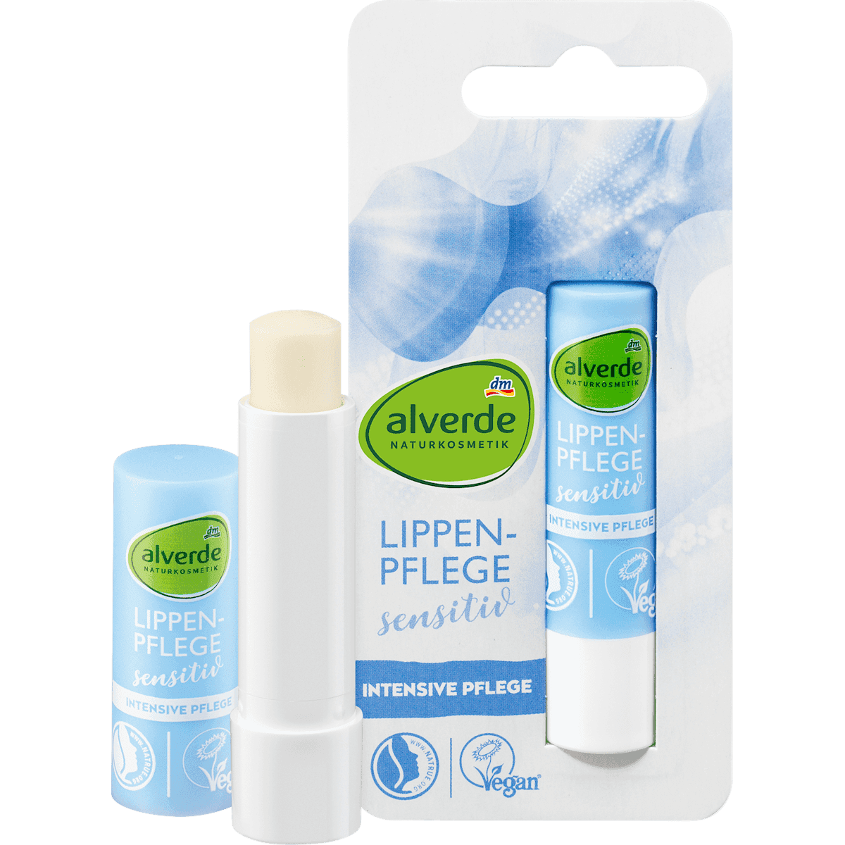alverde NATURKOSMETIK lip care Sensitive 4,8 g — authentic German product in Morocco