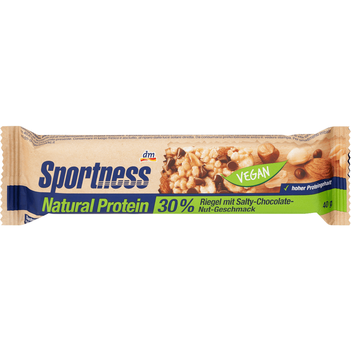 Sportness Bar protein 30% Salty Chocolate Nut 40 g — authentic German product in Morocco