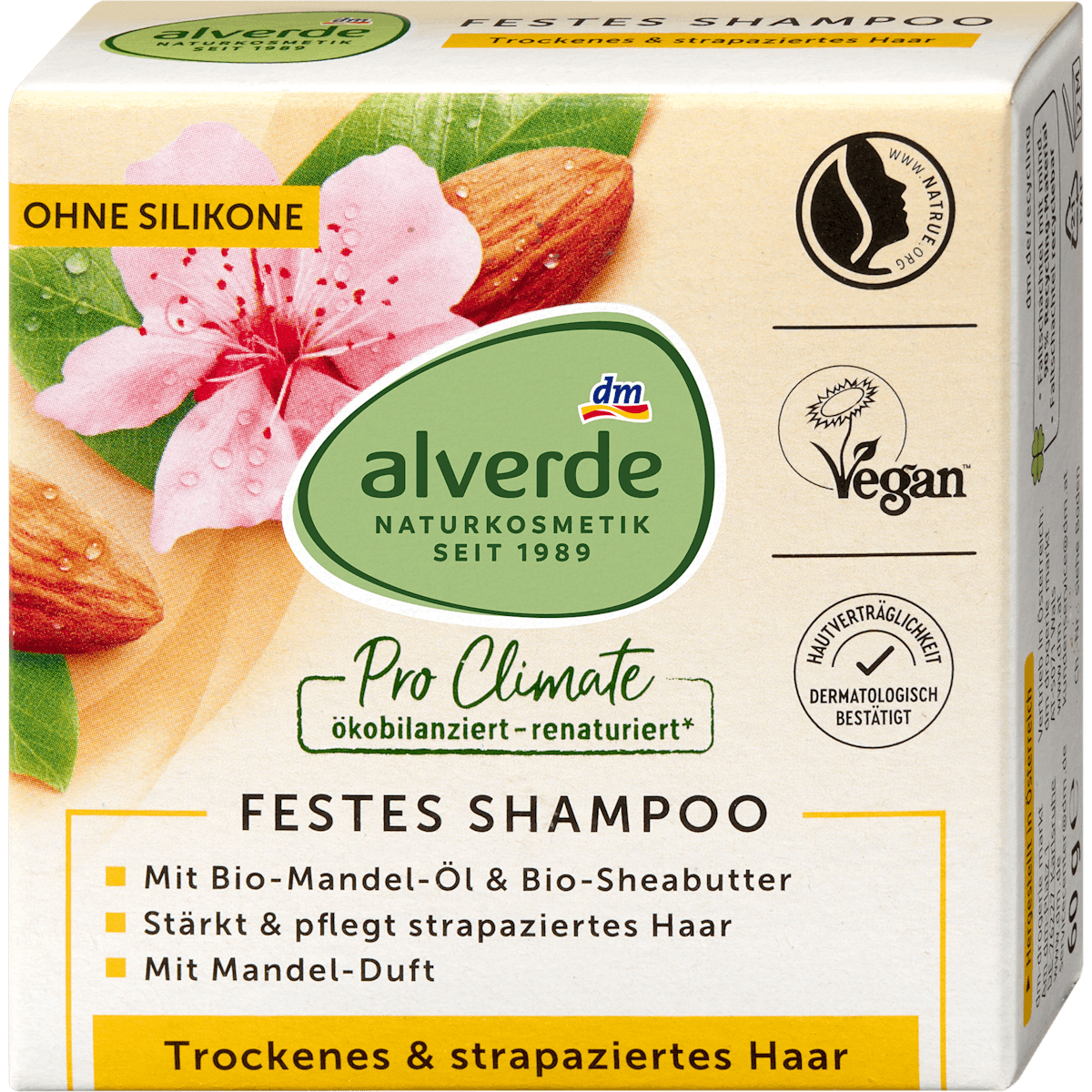 alverde NATURKOSMETIK Shampooing solide huile d'amande & karité, 60 g — منتج ألماني أصلي في المغرب