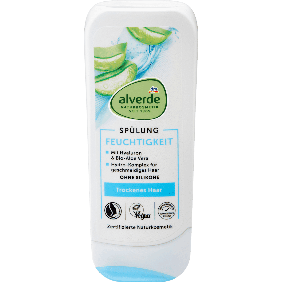 alverde NATURKOSMETIK Après-shampooing hydratant aloe vera & Acide hyaluronique 200 ml — منتج ألماني أصلي في المغرب