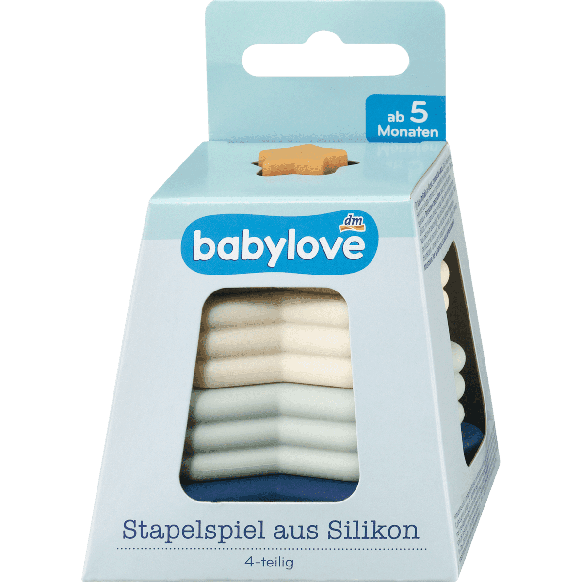 babylove Jeu d'empilage en silicone 4 pièces étoiles 1 pièce — produit allemand authentique au Maroc