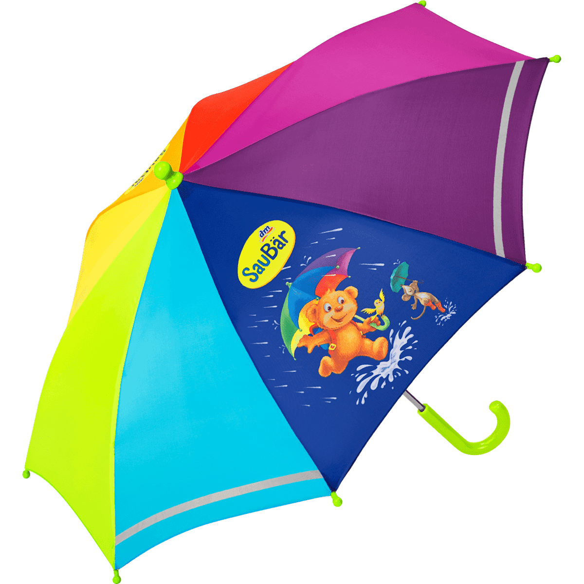 SauBär Parapluie enfant avec réflecteur arc-en-ciel 1 pièce — produit allemand authentique au Maroc