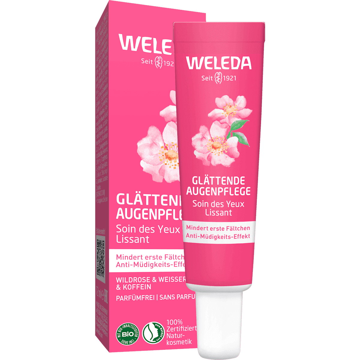 Weleda crème contour des yeux lissant Wildrose, 12 ml — produit allemand authentique au Maroc