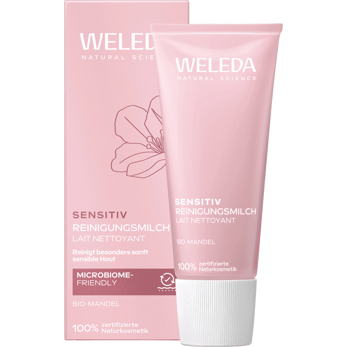Weleda Lait nettoyant sensitive amande, 75 ml — produit allemand authentique au Maroc